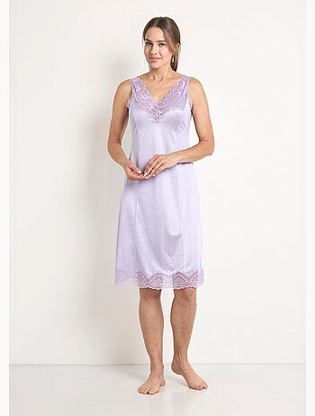 Fond de robe satiné antistatique et dentelle - Afibel