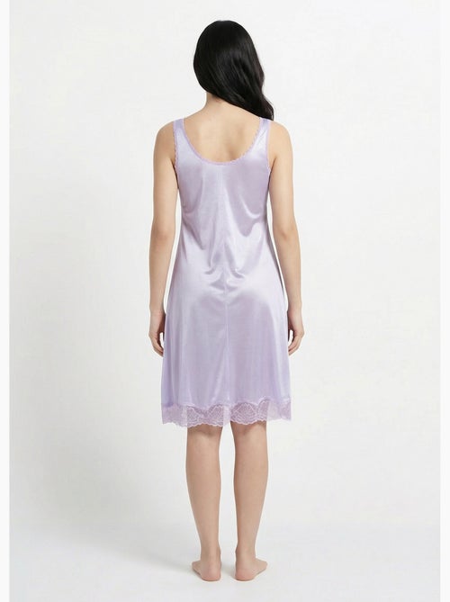 Fond de robe satiné antistatique et dentelle - Afibel - Kiabi