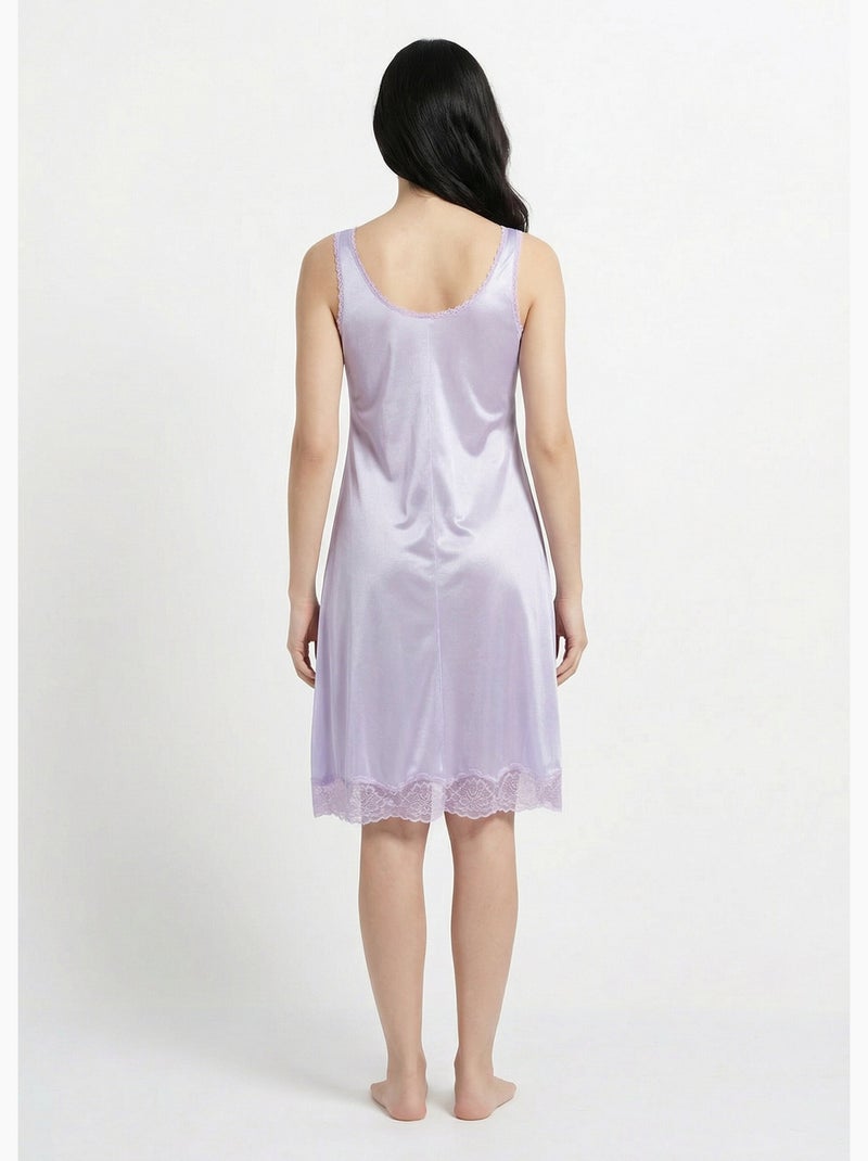Fond de robe satiné antistatique et dentelle - Afibel Parme - Kiabi