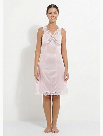 Fond de robe satiné antistatique et dentelle - Afibel