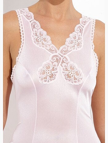 Fond de robe satiné antistatique et dentelle - Afibel