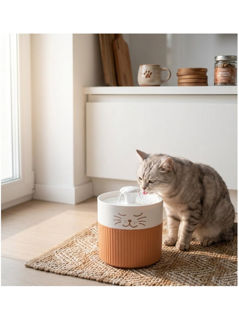 Fontaine a eau mali 2l pour chat et petit chien Beige/Orange - Kiabi