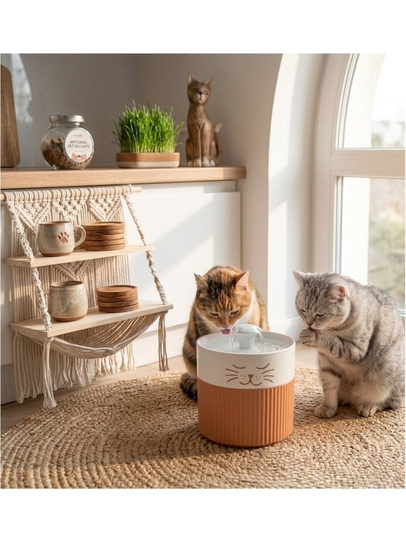 Fontaine a eau mali 2l pour chat et petit chien Beige/Orange - Kiabi