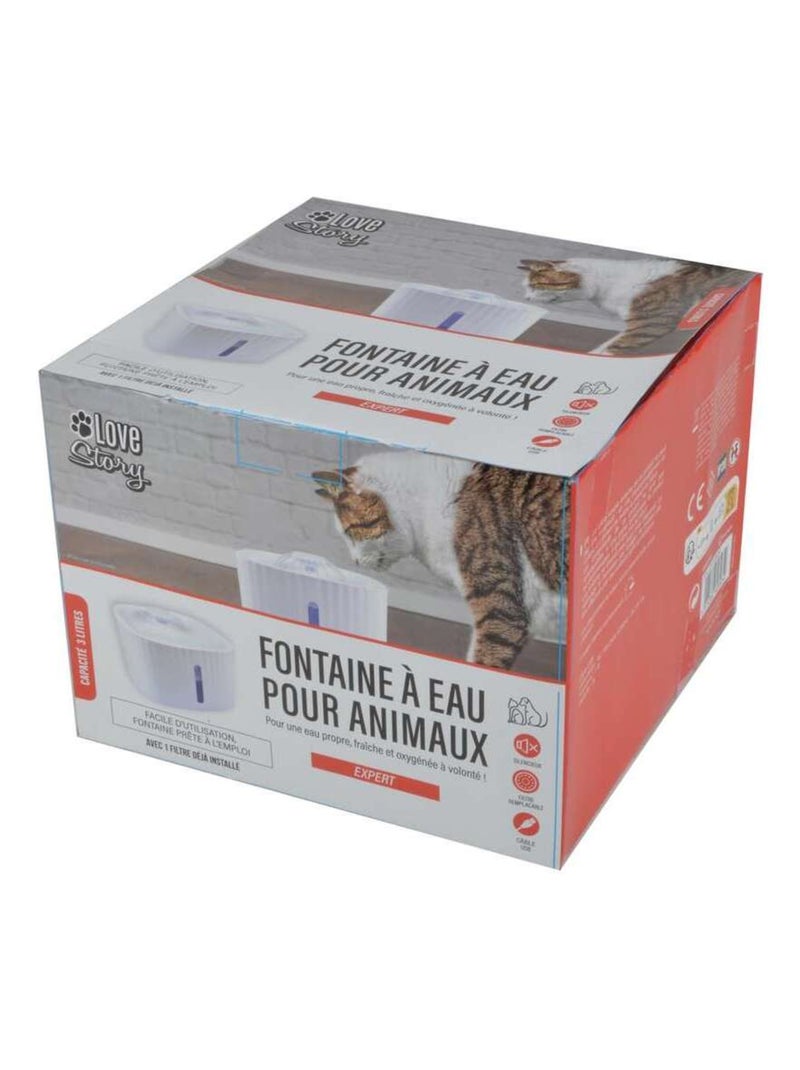 Fontaine à eau pour chien et chat Blanc - Kiabi