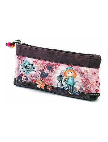 Forever Ninette Bicycle Ensemble de Deux Trousse de Toilette, Bordeaux
