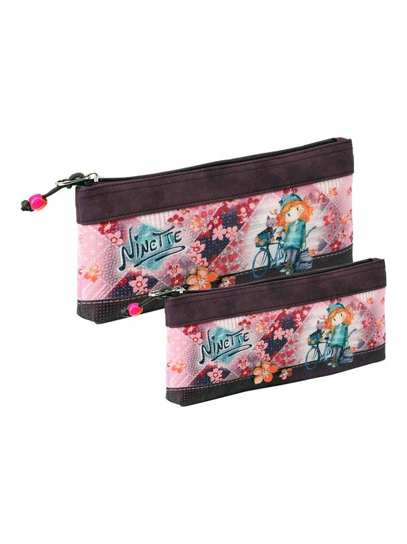 Forever Ninette Bicycle Ensemble de Deux Trousse de Toilette, Bordeaux Bordeaux - Kiabi