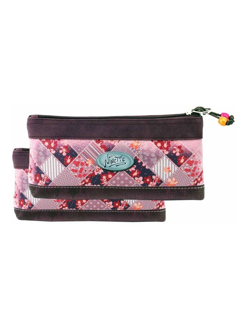 Forever Ninette Bicycle Ensemble de Deux Trousse de Toilette, Bordeaux Bordeaux - Kiabi