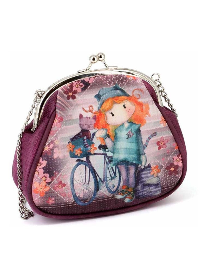 Forever Ninette Bicycle Sac à Bandoulière Retro Chaîne Grand, Bordeaux Bordeaux - Kiabi