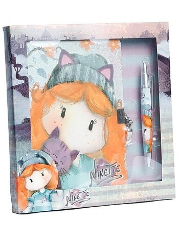Forever Ninette Cute Coffret Cadeau Journal Cadenas et Stylo, Multicolore