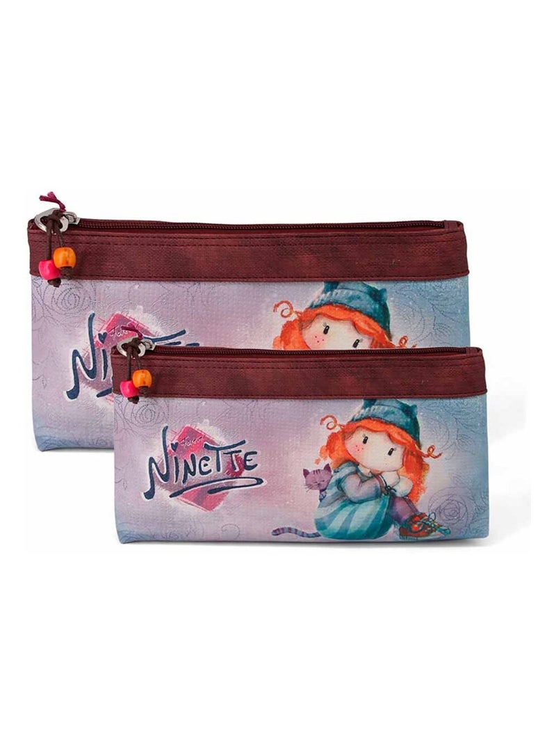 Forever Ninette Origin Ensemble de Deux Trousse de Toilette, Multicolore Multicolore - Kiabi