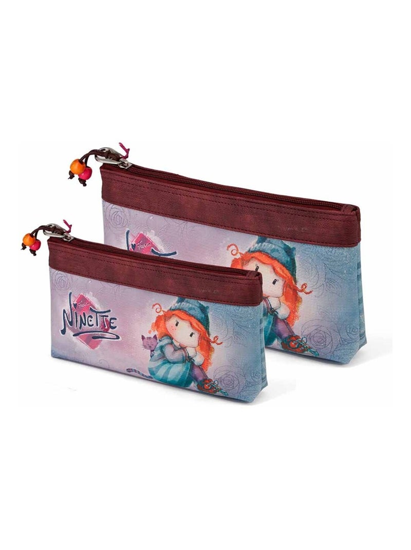 Forever Ninette Origin Ensemble de Deux Trousse de Toilette, Multicolore Multicolore - Kiabi
