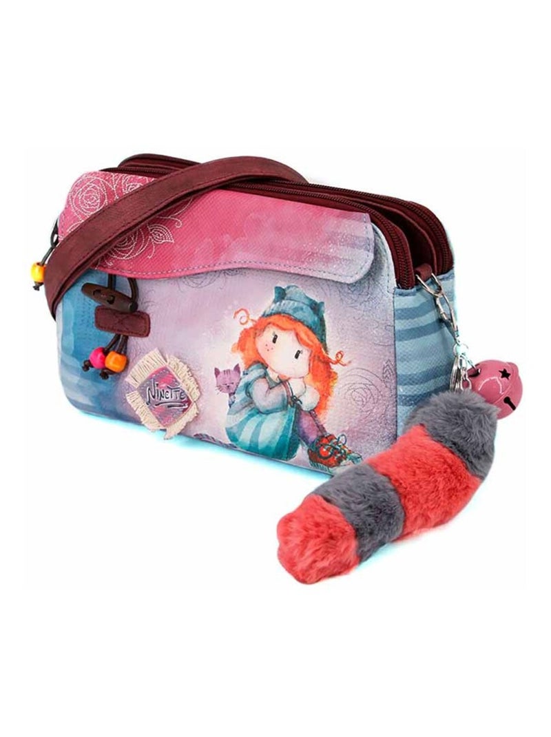 Forever Ninette Origin Sac à Bandoulière Double Zipper, Multicolore Multicolore - Kiabi