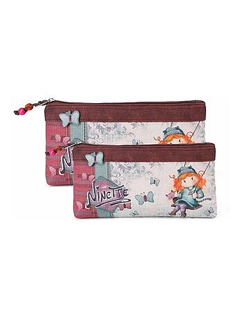 Forever Ninette Swing Ensemble de Deux Trousse de Toilette, Multicolore