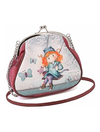 Forever Ninette Swing Sac à Bandoulière Retro Chaîne Grand, Multicolore