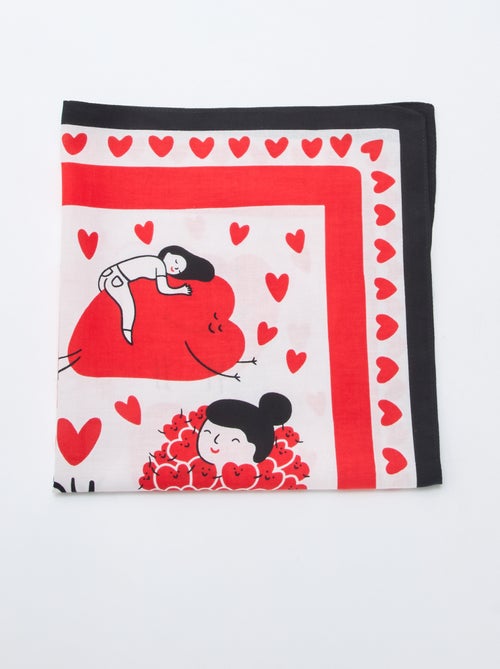 Foulard (65x65 cm) 'Agathe Sorlet x Kiabi' - Saint-Valentin - Kiabi