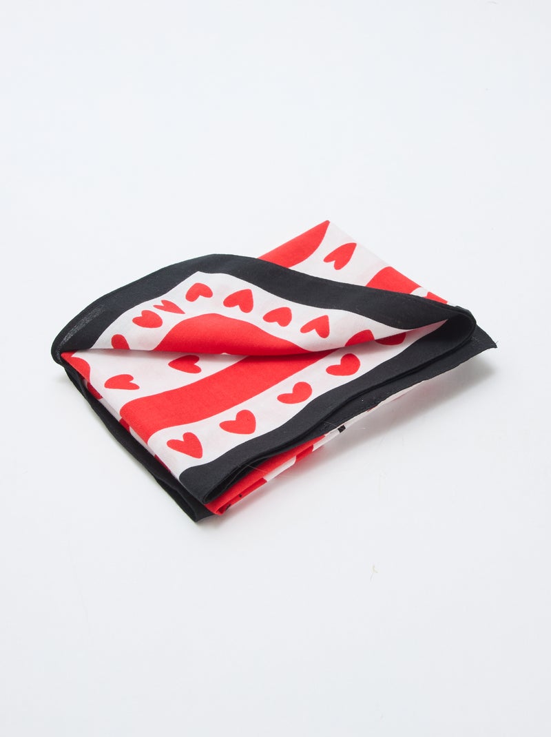 Foulard (65x65 cm) 'Agathe Sorlet x Kiabi' - Saint-Valentin Blanc - Kiabi
