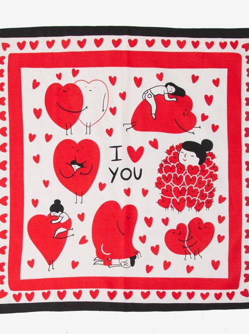 Foulard (65x65 cm) 'Agathe Sorlet x Kiabi' - Saint-Valentin - Kiabi