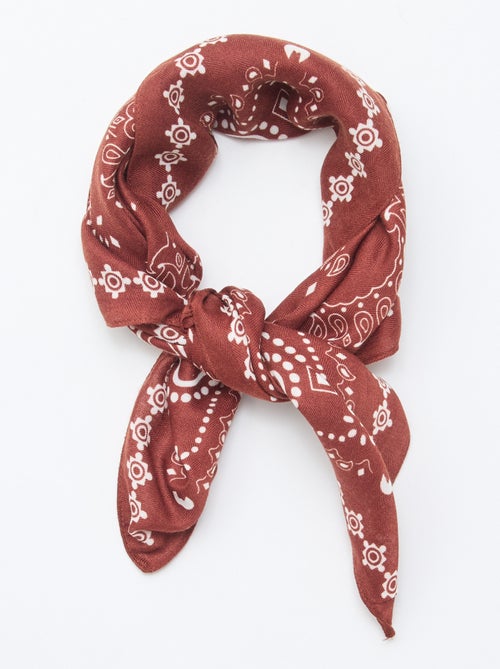 Foulard à motifs - 70 x 70 cm - Kiabi
