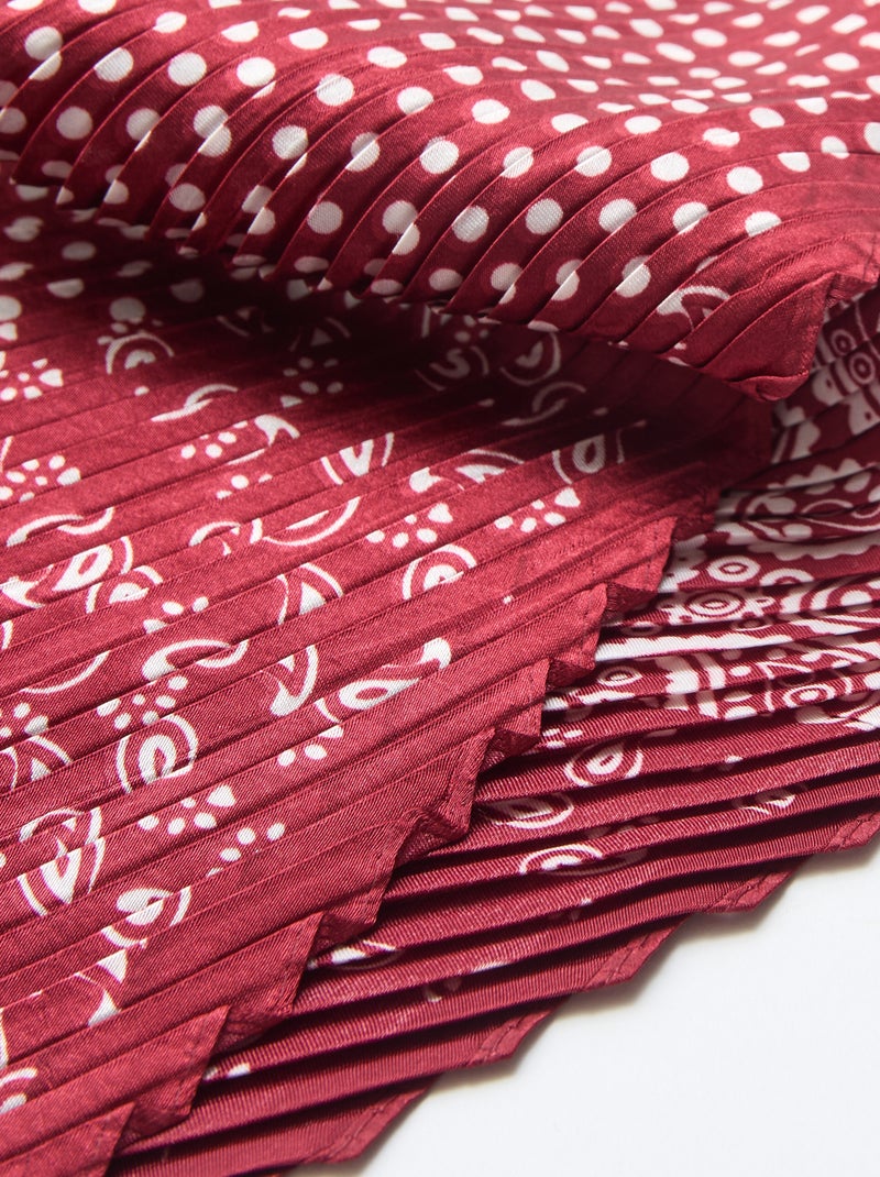 Foulard à motifs - 70 x 70 cm Rouge - Kiabi