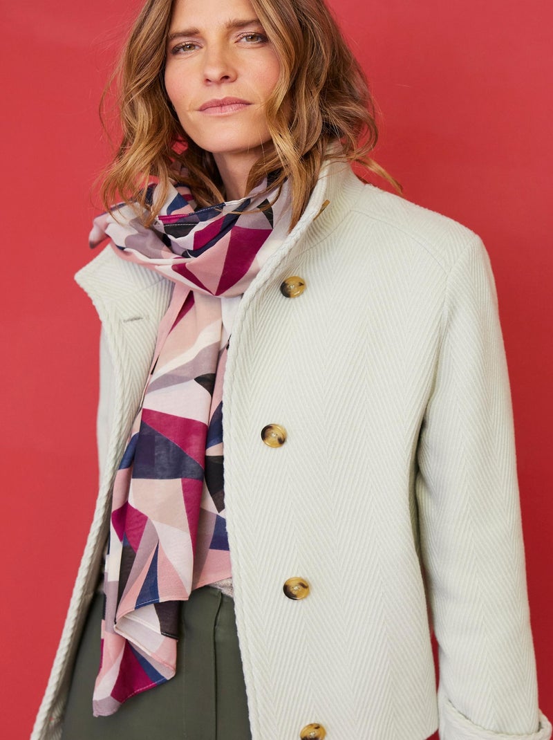 Foulard à motifs graphiques  - Damart Rose - Kiabi