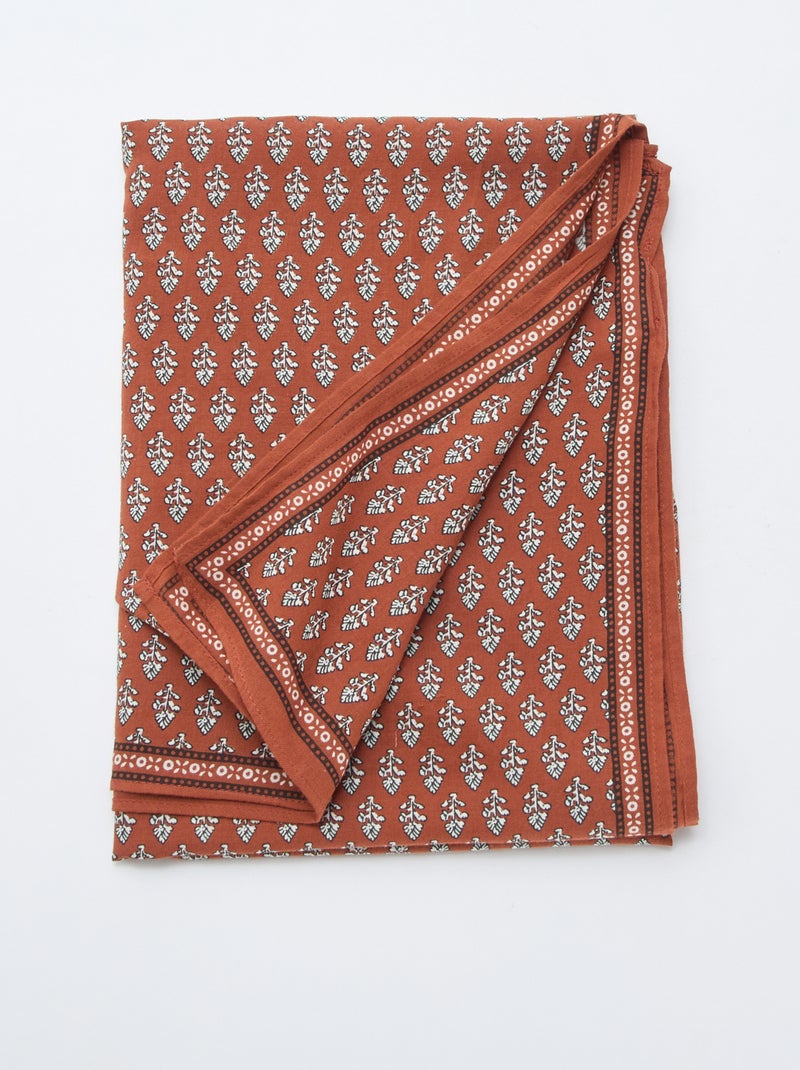 Foulard à motifs India Marron - Kiabi