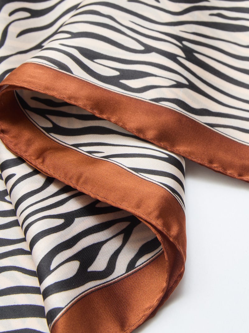 Foulard à motifs Marron - Kiabi