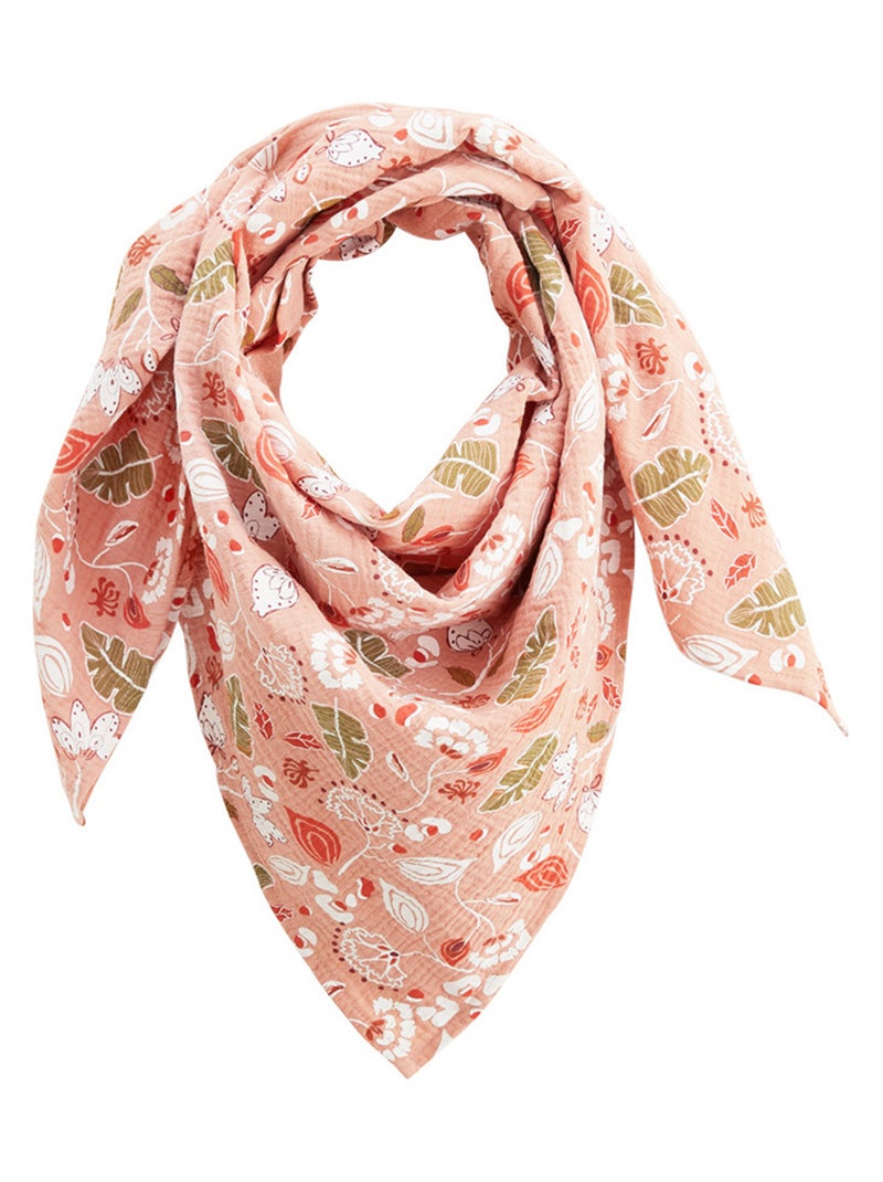 Foulard adulte en gaze de coton Mindanao Rose - Kiabi