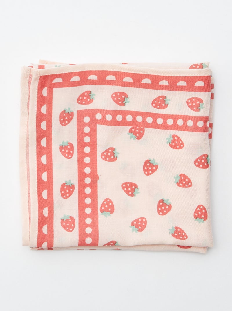 Foulard carré à imprimé ROSE - Kiabi