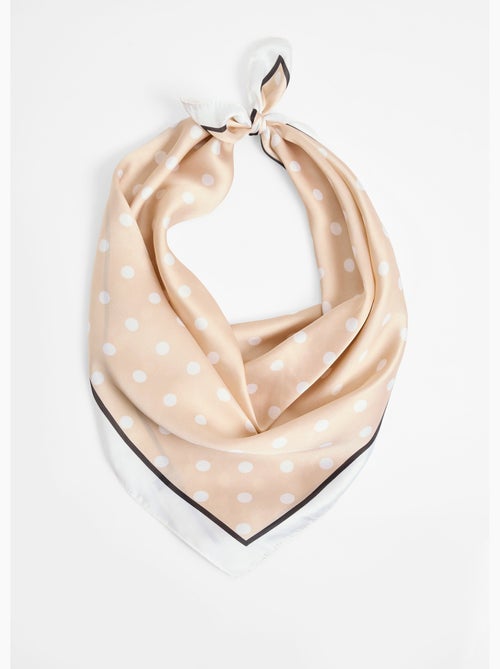 Foulard carré à pois, en satin - AFIBEL - Kiabi