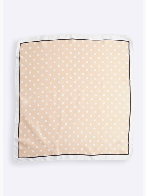 Foulard carré à pois, en satin - AFIBEL - Kiabi