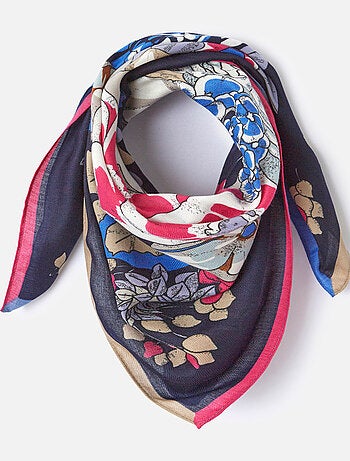 Foulard carré bouquet de fleurs - Damart