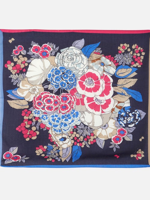 Foulard carré bouquet de fleurs - Damart - Kiabi