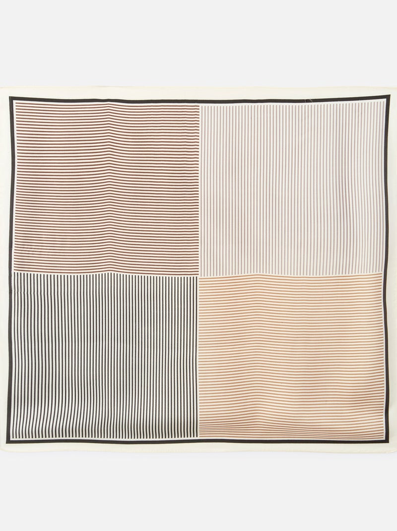 Foulard carré effet graphique - Damart Gris - Kiabi