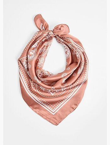 Foulard carré en satin, motif bandana 2 - AFIBEL