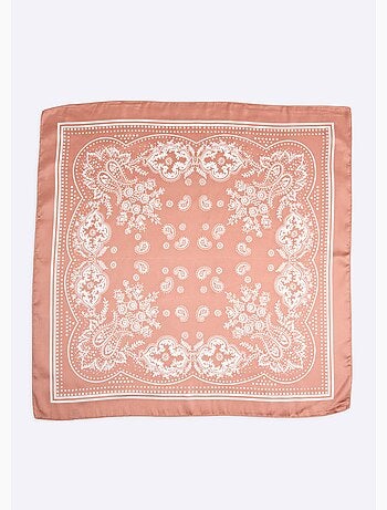 Foulard carré en satin, motif bandana 2 - AFIBEL