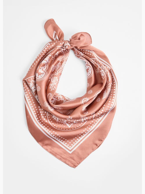 Foulard carré en satin, motif bandana 2 - AFIBEL - Kiabi