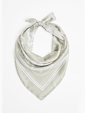 Foulard carré en satin, motif bandana 2 - AFIBEL