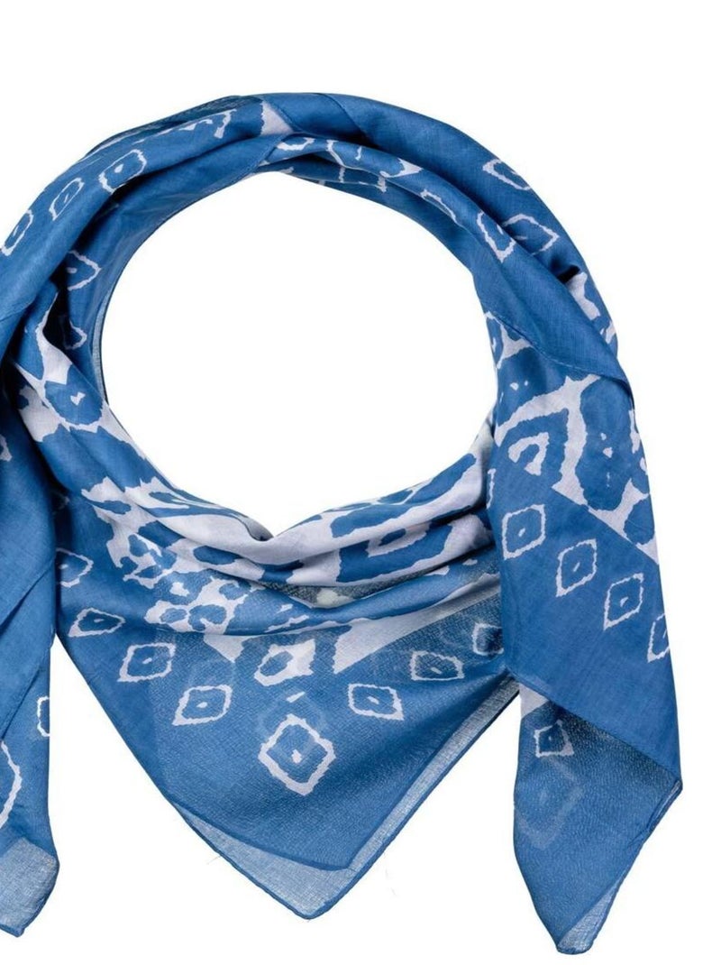 Foulard carré Etika Bleu - Kiabi
