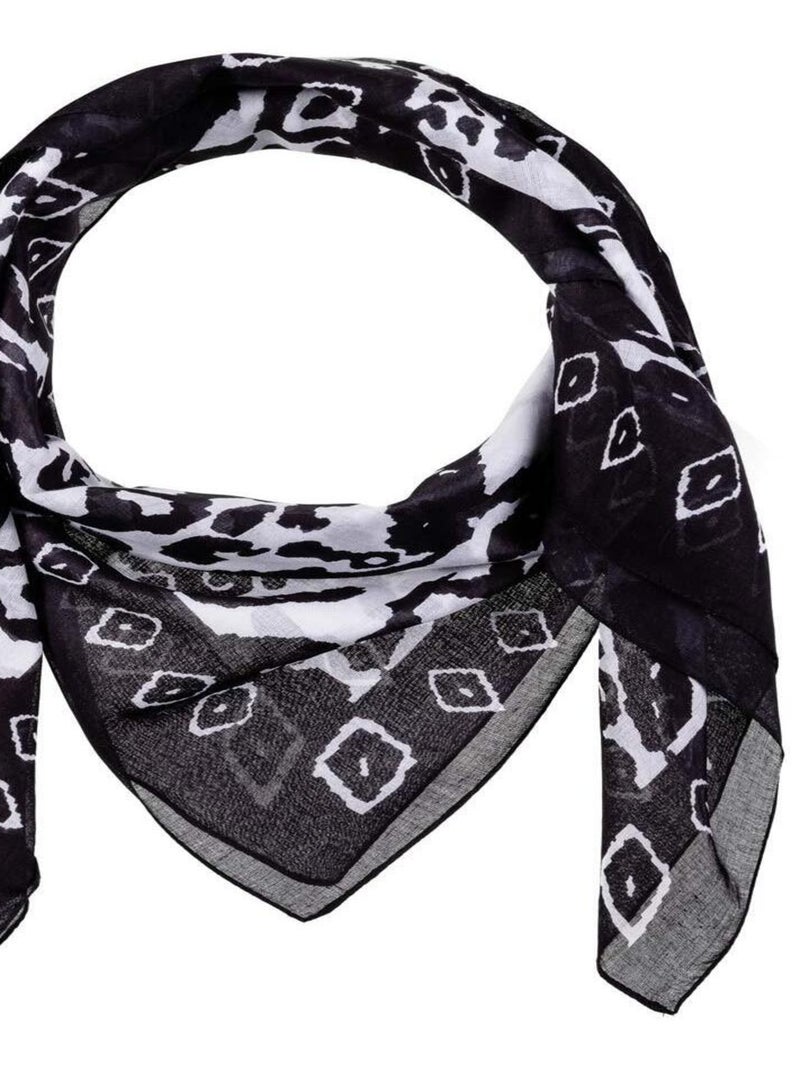 Foulard carré Etika Noir - Kiabi