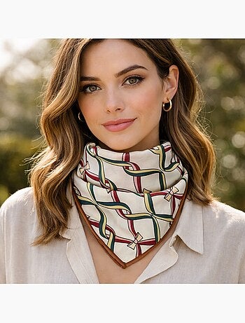 Foulard Carré Femme 55x55 cm – 100% Viscose ELENOR