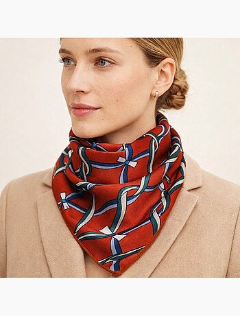 Foulard Carré Femme 55x55 cm – 100% Viscose ELENOR