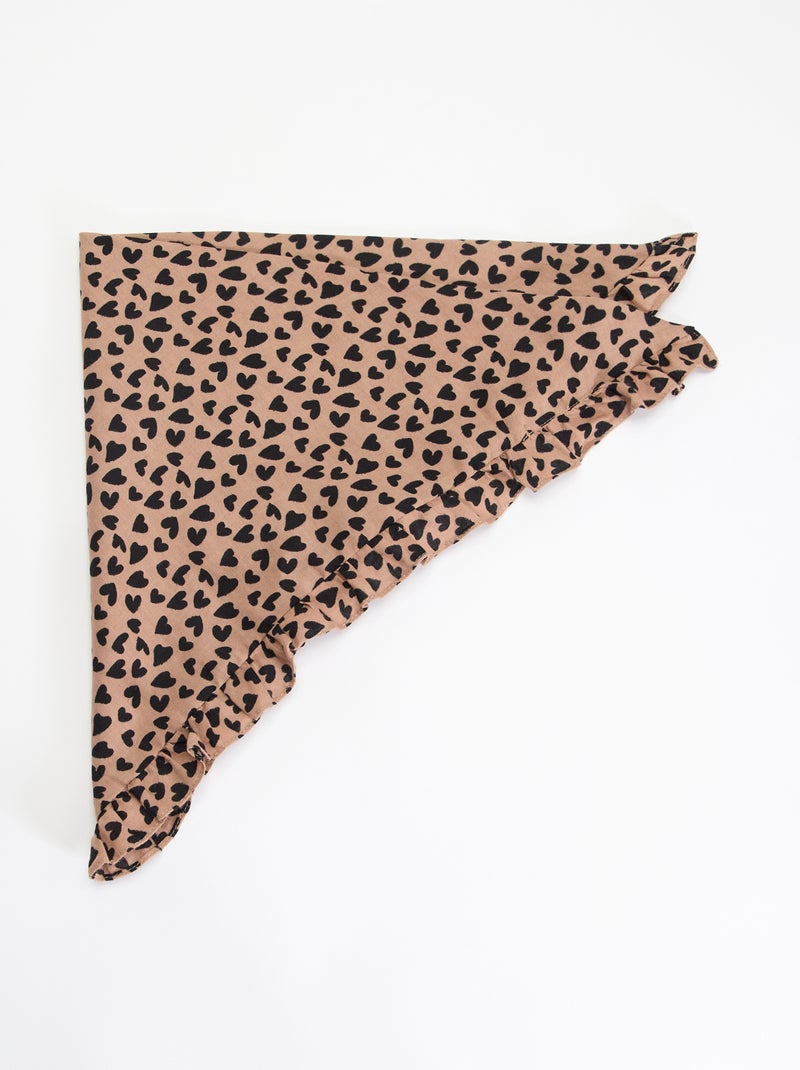 Foulard carré imprimé Beige - Kiabi