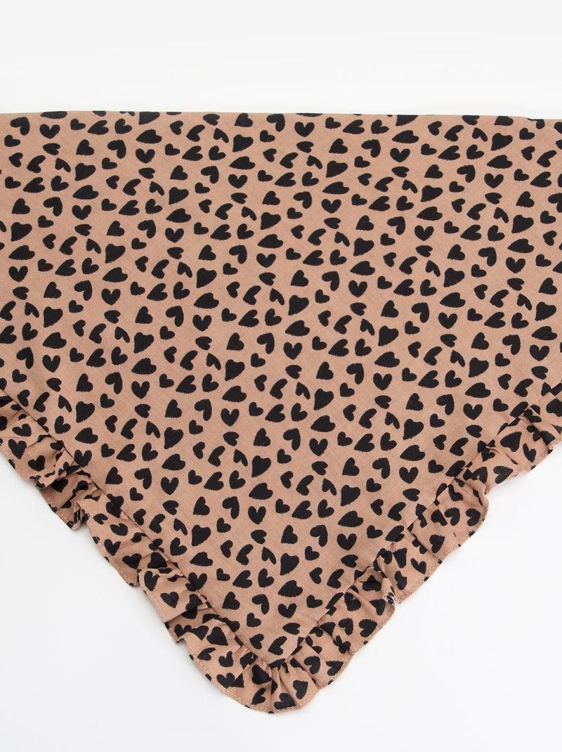 Foulard carré imprimé Beige - Kiabi