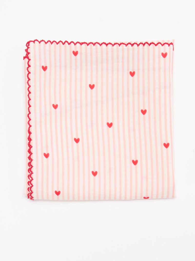 Foulard carré imprimé Rose - Kiabi