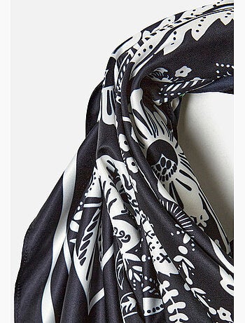 Foulard carré imprimé végétal - damart