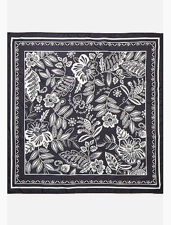Foulard carré imprimé végétal - damart