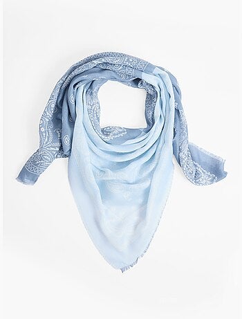 Foulard carré, motif bandana dégradé