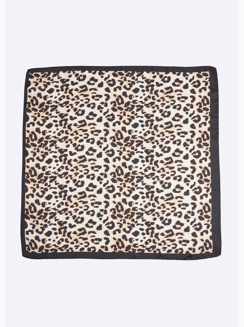 Foulard carré satin, imprimé léopard - AFIBEL N/A - Kiabi