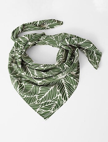 Foulard carré satiné motif exotique - Damart