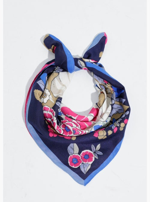 Foulard carré thème floral camélias - AFIBEL - Kiabi